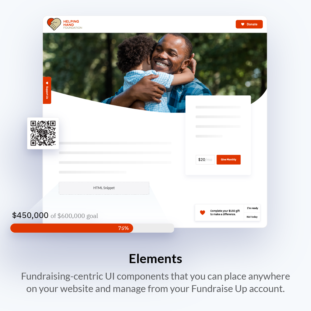 screenshot of Fundraise Up